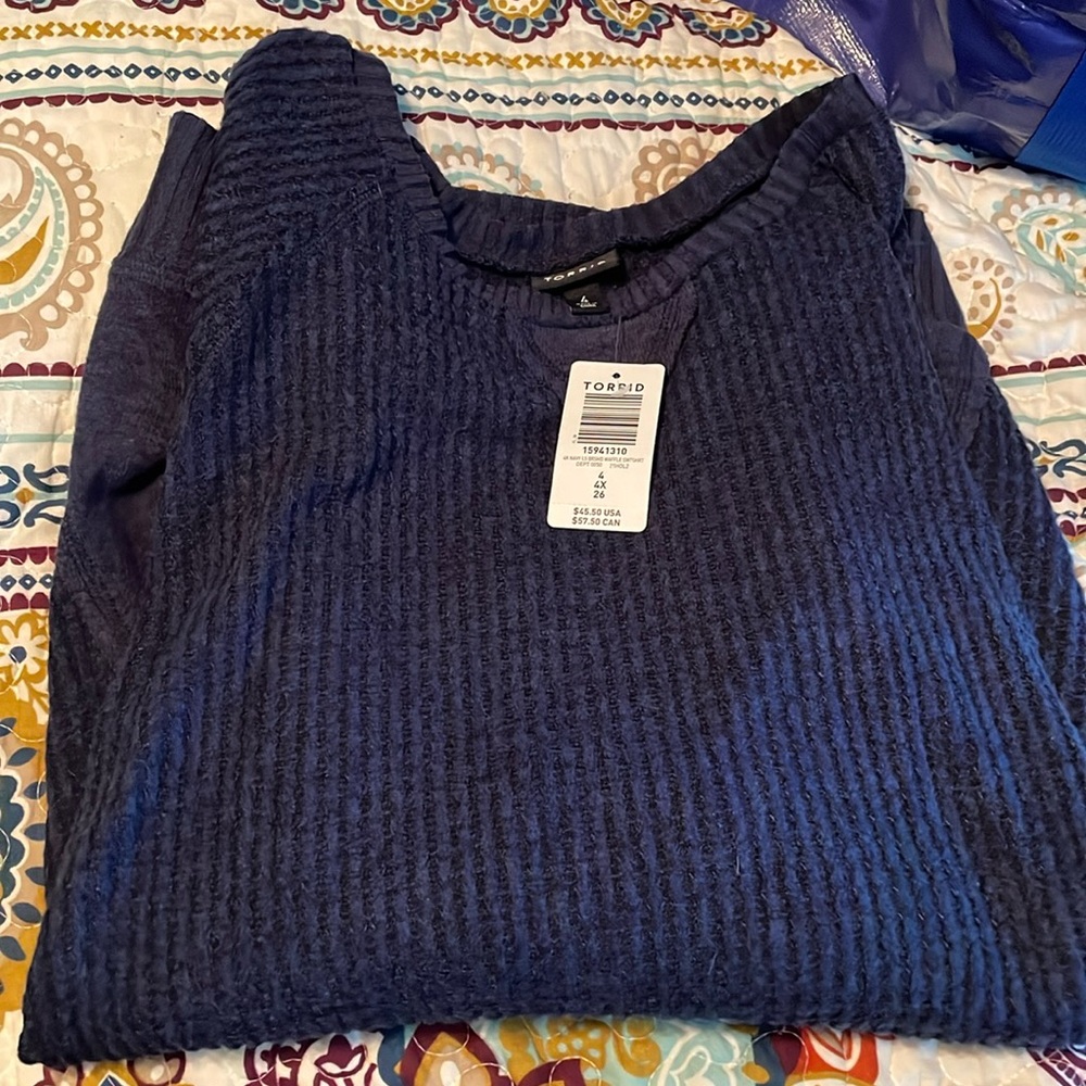 Torrid navy blue sweater